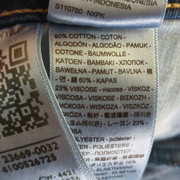 Levis Mid Length Shorts Womens Plus 18W Blue Stretch - Picture 6 of 7